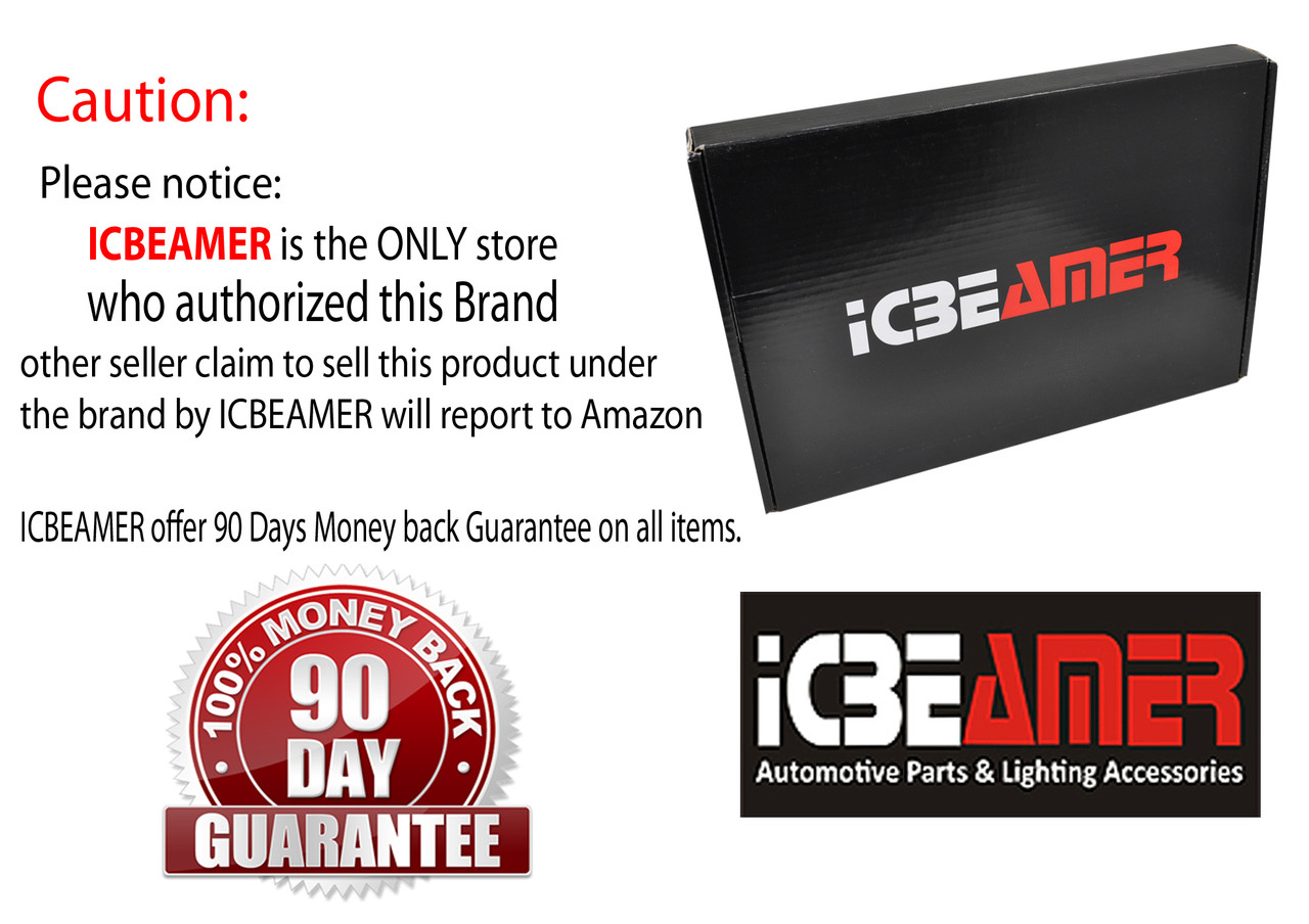 Brake Light Universal ICBEAMER Waterproof Motorcycle License Plate Frame w// 6 Flashing LED Tail Matte Black