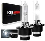 ICBEAMER 6000K D2S D2C D2R Xenon HID Can Replace Philip Osram Sylvania OEM Headlight Light bulbs [Diamond White] 2 pcs