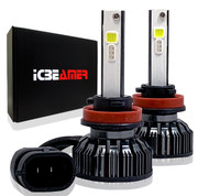 ICBEAMER H8 Canbus 7200lm COB LED+ RGB Headlight Daytime Running Light Replace Halogen bulbs control by Smartphone App
