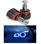 ICBEAMER Fit Auto BMW Canbus No Error Free Angel Eye Headlight E92 H8 HALO RING LED Replace Halogen Bulb Color: BLUE
