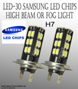 1pair 30LED H7 Fog Light Plasma Projector bulbs w/ No Error Fit Fog Light NC2