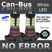 Samsung Chip JDM Canbus H16  57 SMD Fit Fog Light only Head Light Bulbs Free Shipping