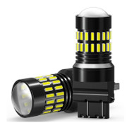 ICBEAMER 2 pcs 3056 3156 3157 3356 3456 57 LED Replace Halogen Light Bulbs + Anti Fast Flash Resistor [Color: White]