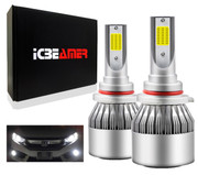 ICBEAMER H10 9140 9145 Fog Light Bulbs LED COB Canbus Super White 12V 6000K 40W 8000 Lumens Bulbs Lamps [Pack of 2 pcs]