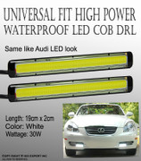 JDM 19CM BY 2CM 30W Universal Daytime Running Light (DRL) High Power Audi Look Bright LED COB