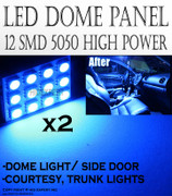 ABL pair BLUE 12-SMD LED Panel High Power Lights Interior Map/Dome/Door Light