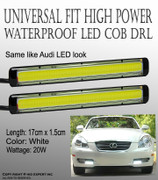 JDM 17CM BY 1.5CM 20W Universal Daytime Running Light (DRL) High Power Audi Look Bright LED COB