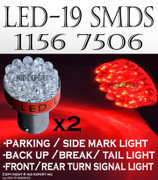 2 pcs Super RED 19 Led Bulbs For Turn Signal Light 1156 7506  Fast Shipping A365