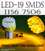2 pcs Super Amber 19 Led Bulbs For Turn Signal Light 1156 7506  Fast Shipping A366