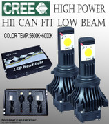 CREE LED H11 Fog Light Plasma Projector bulbs w/ No Error Decoder Cable A238