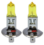 ICBEAMER H1 100W Direct Replacement for Auto 64152 31393 64150 Halogen Light Bulbs [Color:Super Yellow] w/ Factory Box