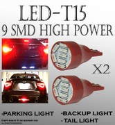 x4 White T15 906 579 901 908  9 LED Super Bright 9-SMD LED Parking Light Bulbs