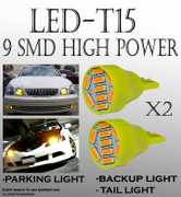 JDM x4 White T15 906 579 901 908  9 LED Super Bright 9-SMD LED Parking Light Bulbs