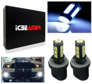 ICBEAMER 880 89 LED Fog Light Bulbs, 6000 Lumens 6000K White 885 893 899 Fog Light Lamp, 15W High Power, Plug and Play, IP67, 360-degree Illumination, [Pack of 2 pairs]