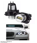 ICBEAMER Fit BMW ANGEL EYE E90,E91,63117161444 HALO RING LED Light BULBS 7000K [Color:Super White] Pack of 2 Pieces