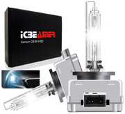 ICBEAMER 8000K D3R D3C D3S Xenon HID Direct Replacement  Can Replace OEM FACTORY Headlight light bulbs [Light Blue]