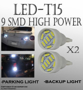 ICBEAMER x4 White T15 906 579 901 908  9 LED Super Bright 9-SMD LED Parking Light Bulbs