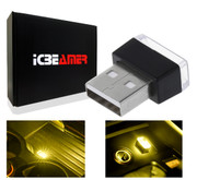 ICBEAMER [Color:Yellow] Universal USB Interface Plug-In Miniature Night light LED Car Interior Trunk Ambient Atmosphere