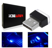 ICBEAMER  [Color: Blue] Universal USB Interface Plug-In Miniature Night light LED Car Interior Trunk Ambient Atmosphere