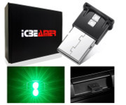 ICBEAMER 2 Gen Smart USB 5V Green Color Interface Plug-In Miniature Night light LED Car Interior Trunk Ambient Atmosphere Laptop Keyboard Light Home Office Decoration Night Lamp,Adjustable Brightness