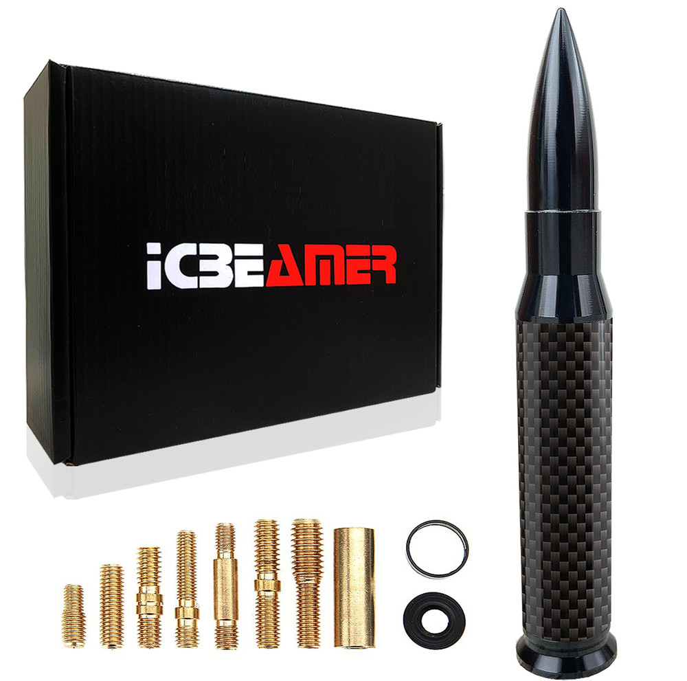 ICBEAMER 50 Cal Carbon Fiber Bullet Antenna Replacement [ColorMatte