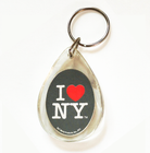 Teardrop  Acrylic Keychain, with Key Ring