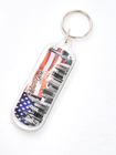Long Rectangle Acrylic Keychain, with Key Ring