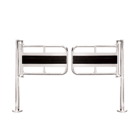 One-Way Double-Gate, Chrome, 48" Passageway