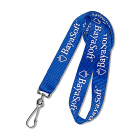 Lanyards, Flat, 1/2", Screen Printed, Swivel J-Hook