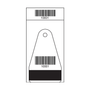 Triangular Key Tag with Magnetic Stripe, and Matching Barcode Label