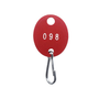 Numbered Red Oval Tags, Plastic