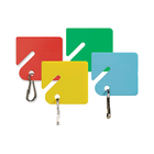 Slotted, Plastic Rack Key Tags, Assorted Colors