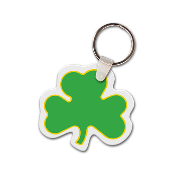Shamrock, Rubber Key Tags Custom Shapes