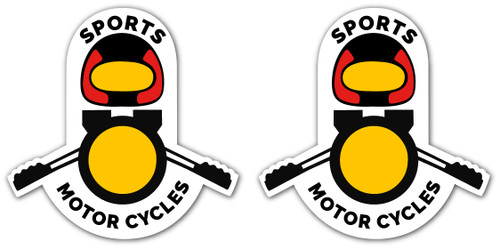 Sports Motorcycles Small Decal (Pair)