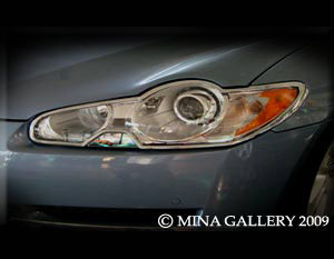 Jaguar XF & XFR Chrome Headlight Trim Surrounds (07-2011 models)