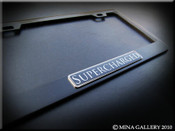 SUPERCHARGED BLACK LICENSE PLATE FRAME special