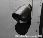 3.5" black exhaust muffler tip 2.5" ID