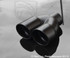 Dual 2.5" black exhaust muffler tip. 2.25" ID