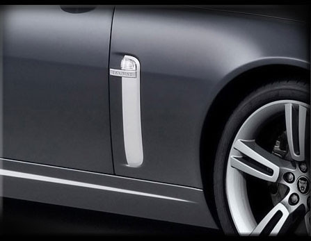 Jaguar XK & XKR Chrome Fender Louver Finisher Set - Mina Gallery Inc