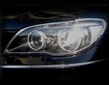 BMW 7 Series; 750 Chrome Headlight Trim Finisher set 2006-2008