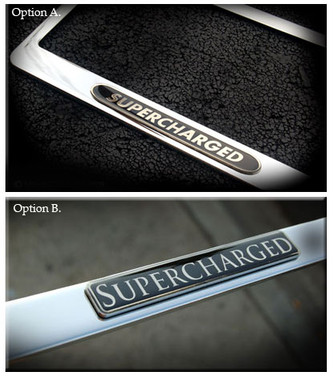 Supercharged Chrome License Plate Frame