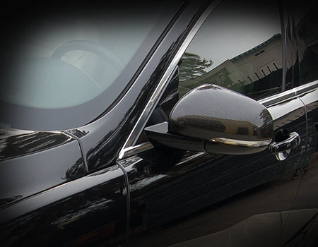 Jaguar XK / XKR / XKR-S Real Carbon Fiber Mirror Cover Finishers