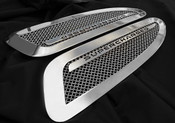 Jaguar XJR Supercharged Mesh Hood Louver set (bright stainless of paint finish options)