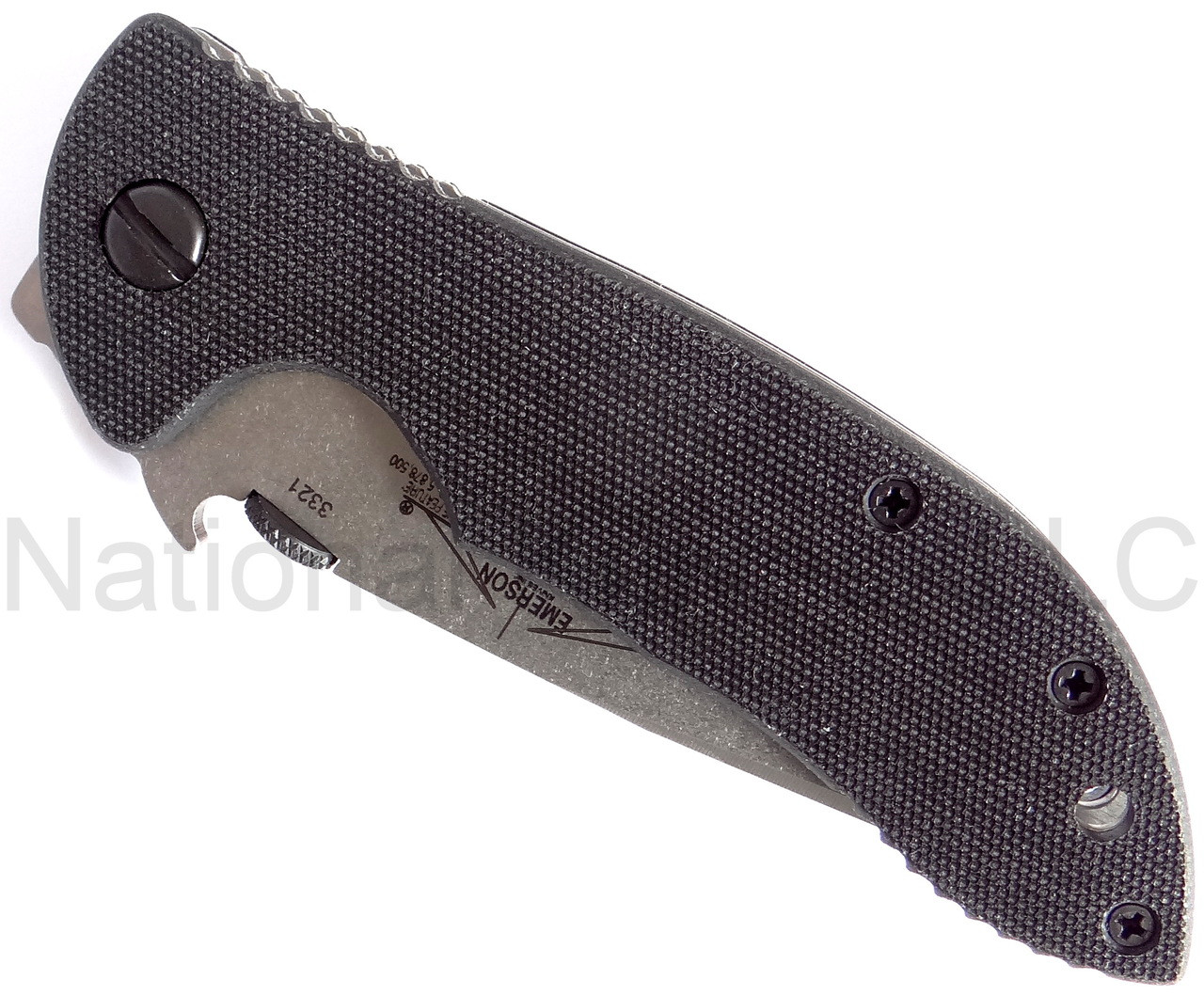 Emerson Knives Mini Commander SFS Knife Wave Dealr Satin 3.4" ComboEdge Blade 