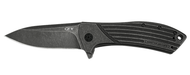 REFERENCE ONLY - Zero Tolerance ZT 0801BW Flipper Folding Knife, Blackwash 3.5" Plain Edge Elmax Blade, Blackwashed Titanium Handle