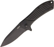 REFERENCE ONLY - Zero Tolerance ZT 0801BLK Flipper Folding Knife, Black 3.5" Plain Edge Blade, Black Titanium Handle