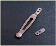 Rick Hinderer Knives Pocket Clip & Filler Tab Set - Stonewashed Bronze Titanium