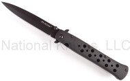 Cold Steel Ti-Lite 26AGST Limited Edition Folding Knife, Black 4" Plain Edge XHP Blade, Black G-10 Handle