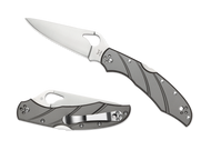 Byrd Cara Cara 2 BY03TIP2 Folding Knife, 3.75" Plain Edge Blade, Titanium Handle