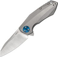 Zero Tolerance 0456 Flipper Folding Knife, 3.25" Plain Edge Blade, Titanium Handle